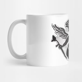 Seraphic Cupid Silhouette - Ethereal Angel Art No. 682 Mug